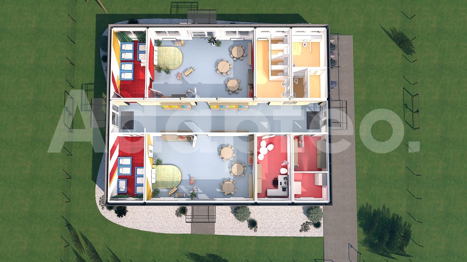 Mustergrundriss Adapteo Kita XS mit WZ